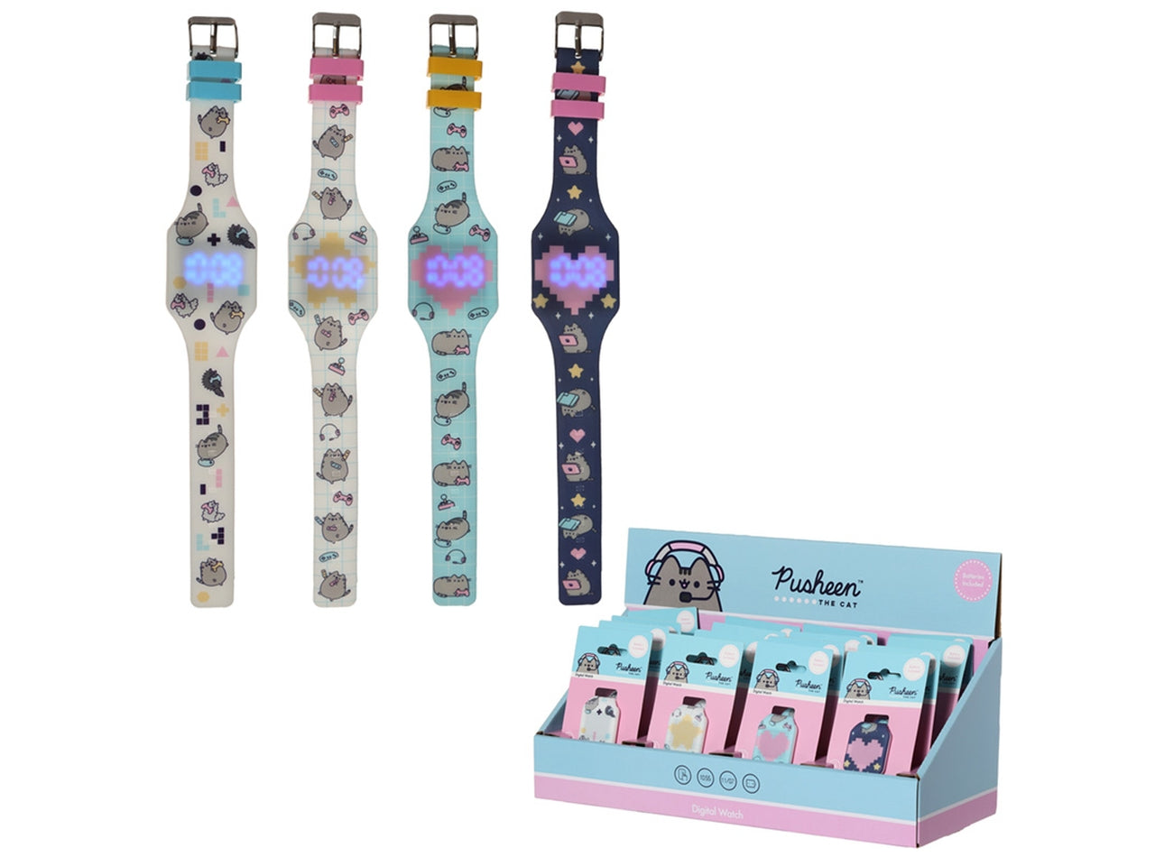 Orologio da polso in silicone con immagini di pusheen il gatto