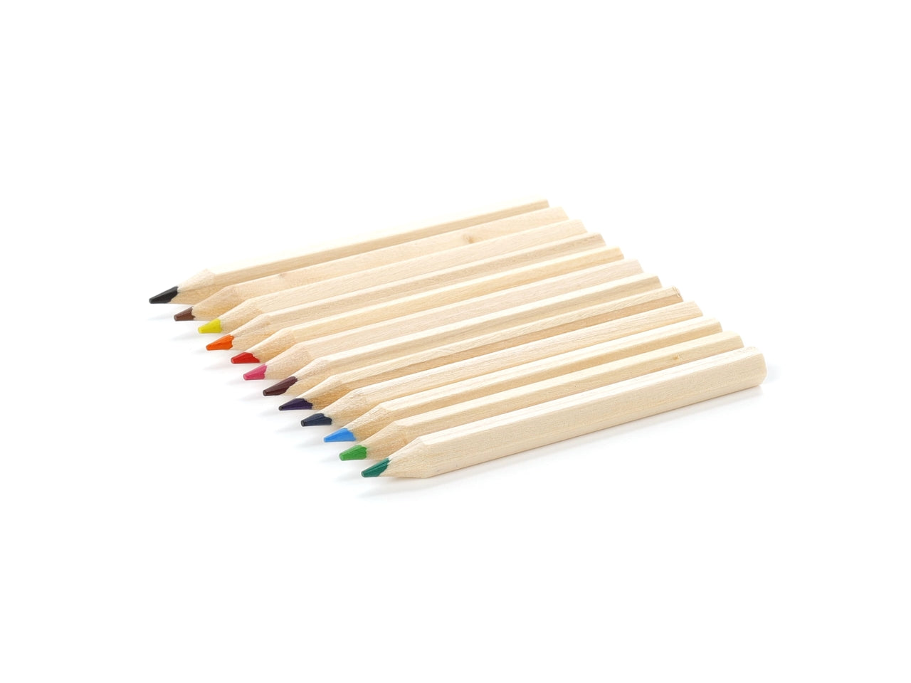 Tubo unicorno con 12 pastelli in legno assortiti da 8,5 cm - Puckator