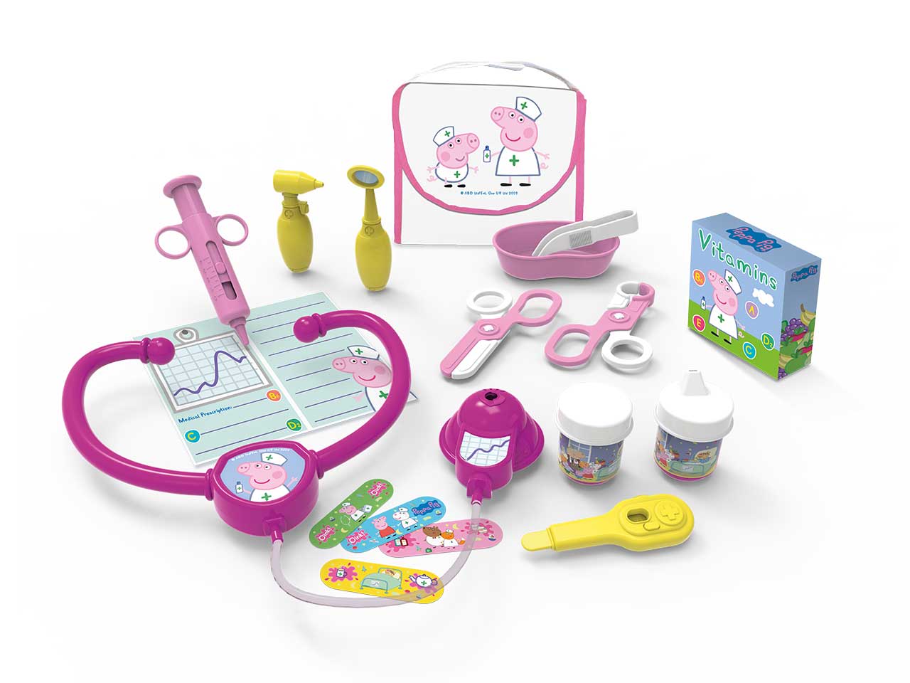 Peppa pig set dottore con accessori 48xh36cm