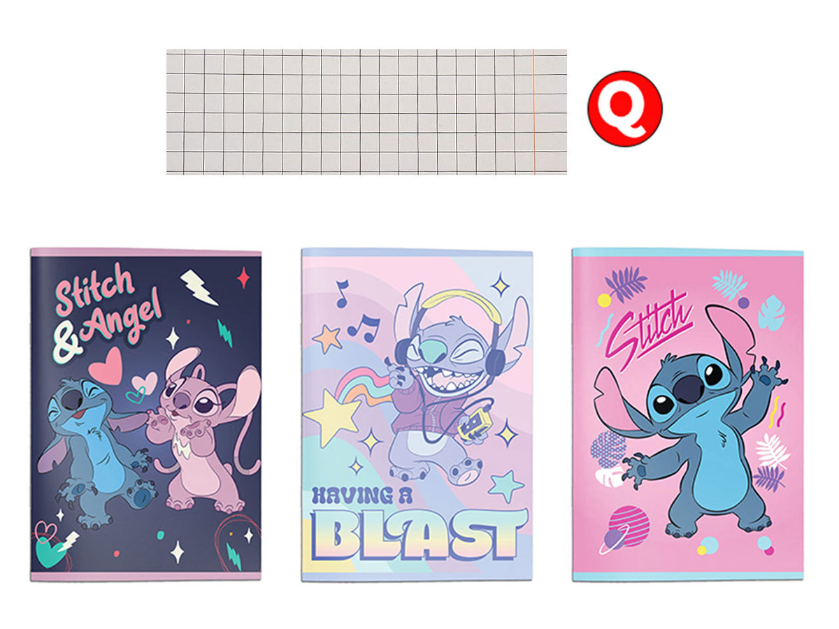 Maxi quaderno q lilo & stitch - la confezione contiene 12 quaderni