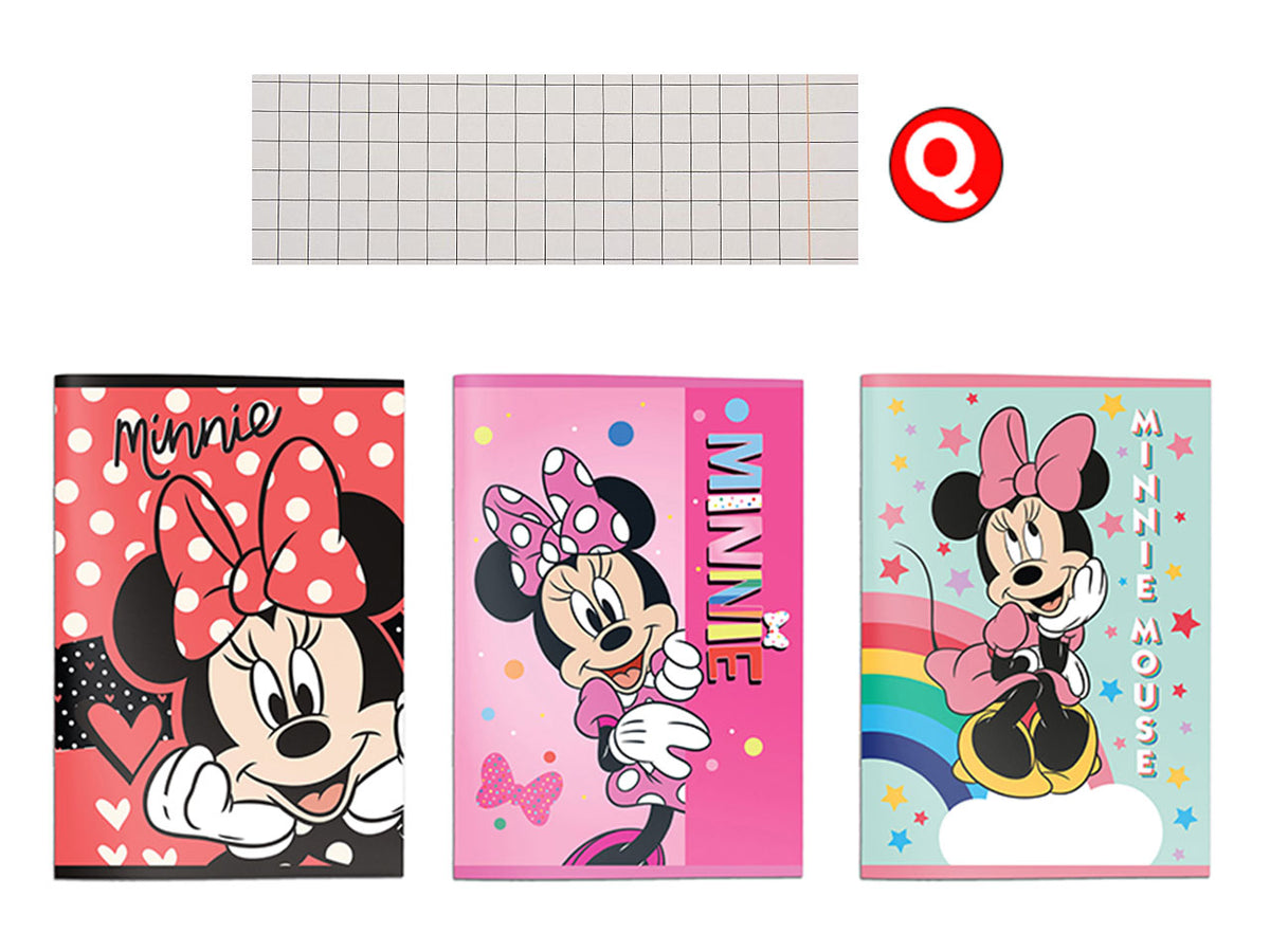Maxi quaderno q minnie - la confezione contiene 12 quaderni