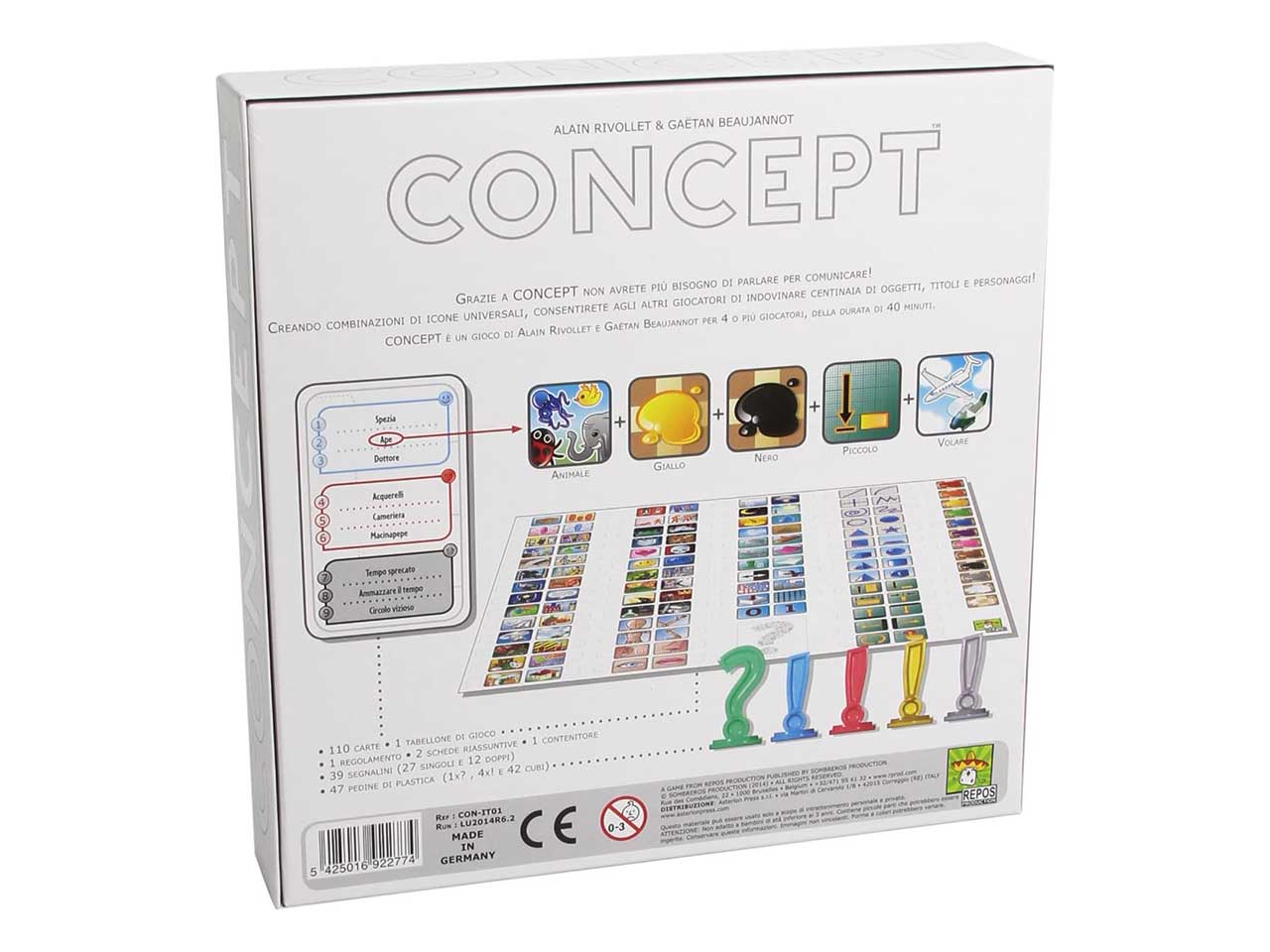 Concept, Gioco da Tavolo di Immaginazione per 4-12 Giocatori, Edizione Italiana - Asmodee