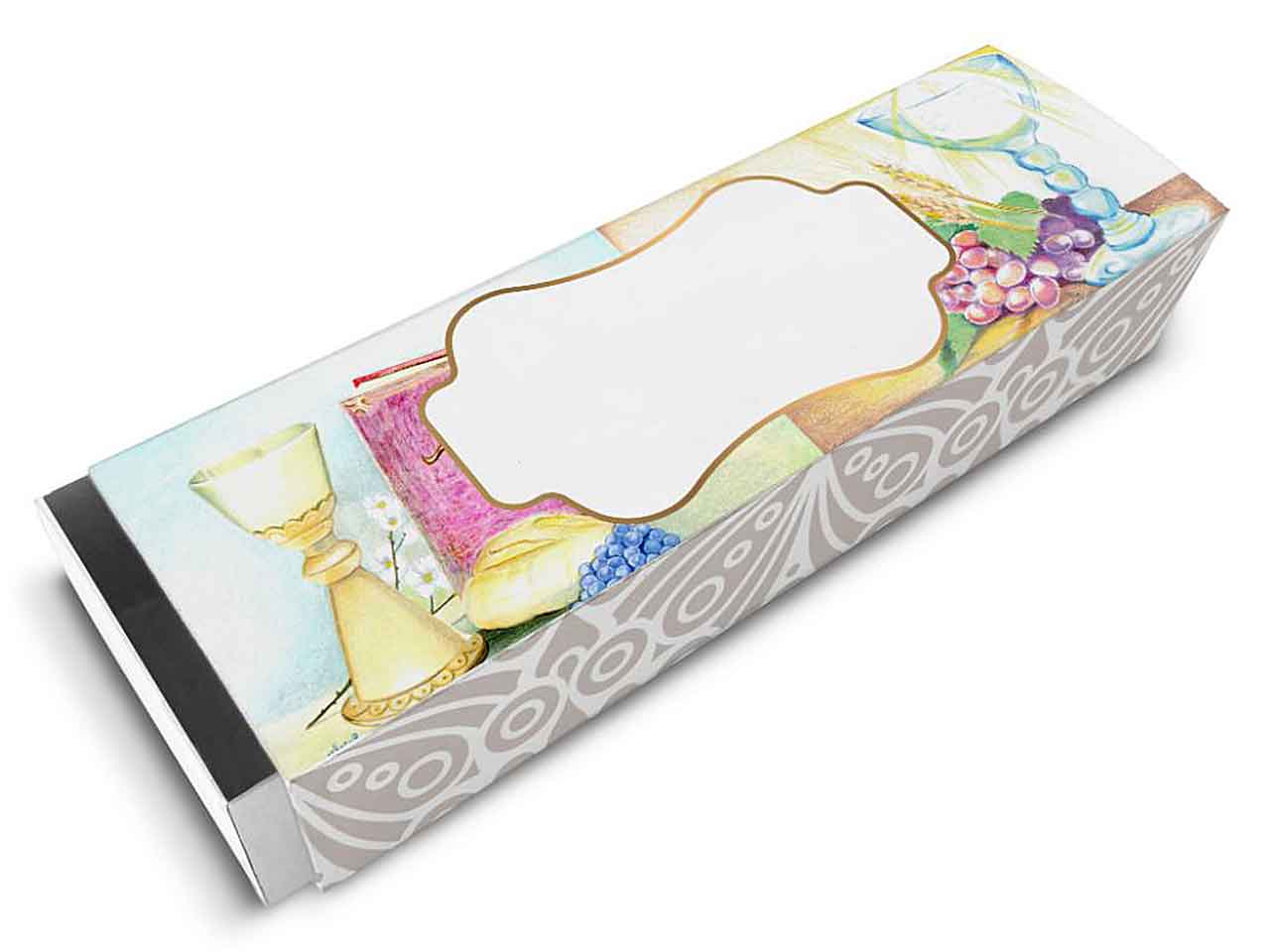 Scatola rett.15x4cm comunione fer0003