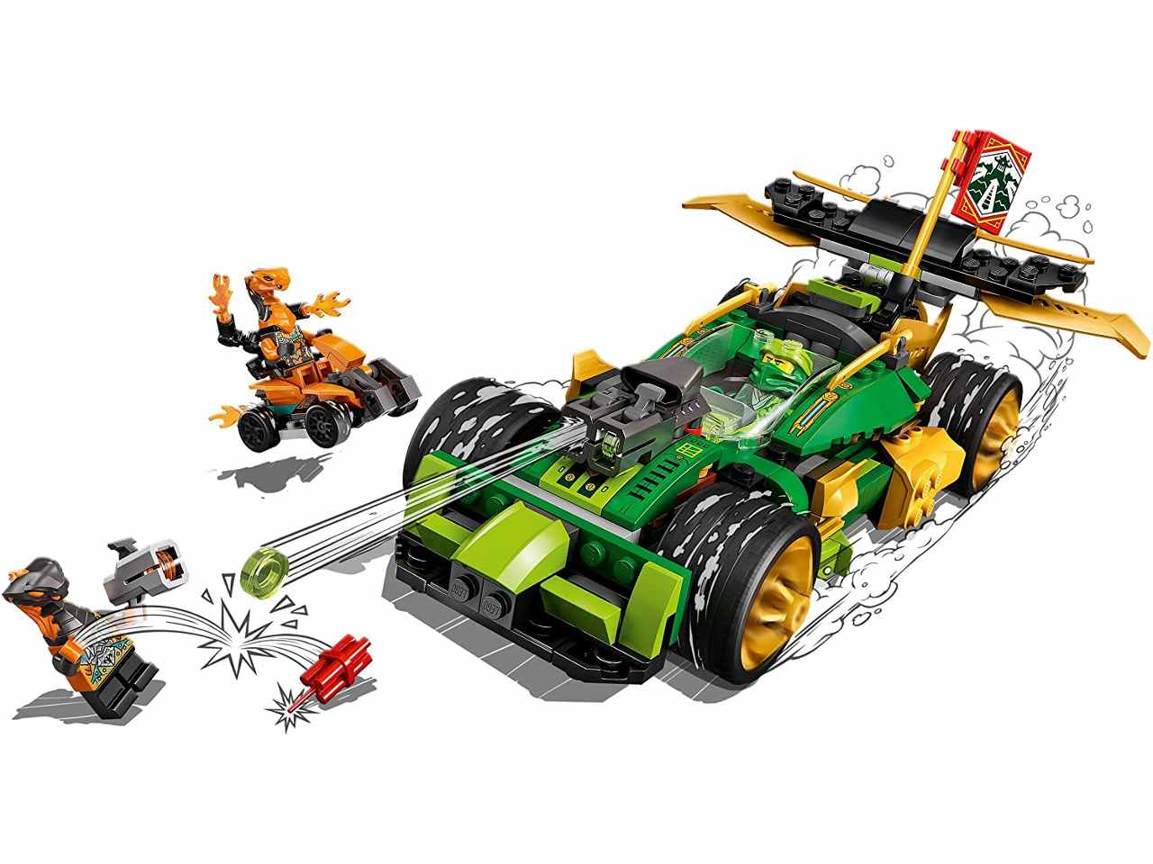 Lego ninjago auto da corsa di lloyd 71763