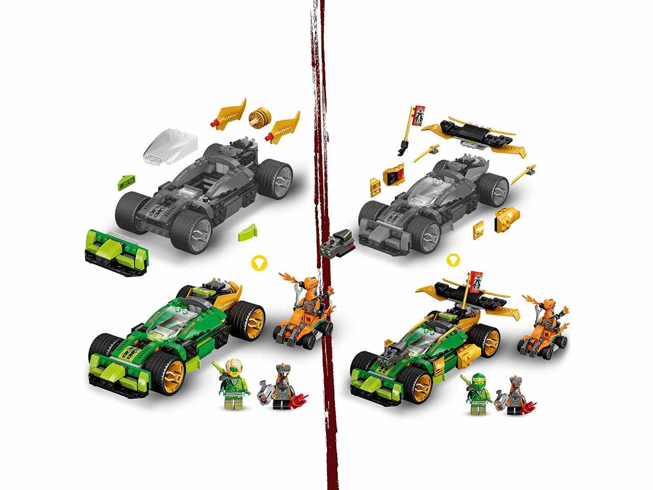 Lego ninjago auto da corsa di lloyd 71763
