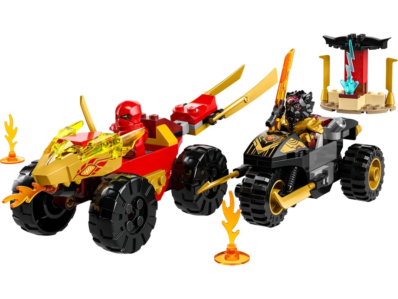 Lego Ninjago Battaglia su Auto e Moto di Kai e Ras 71789