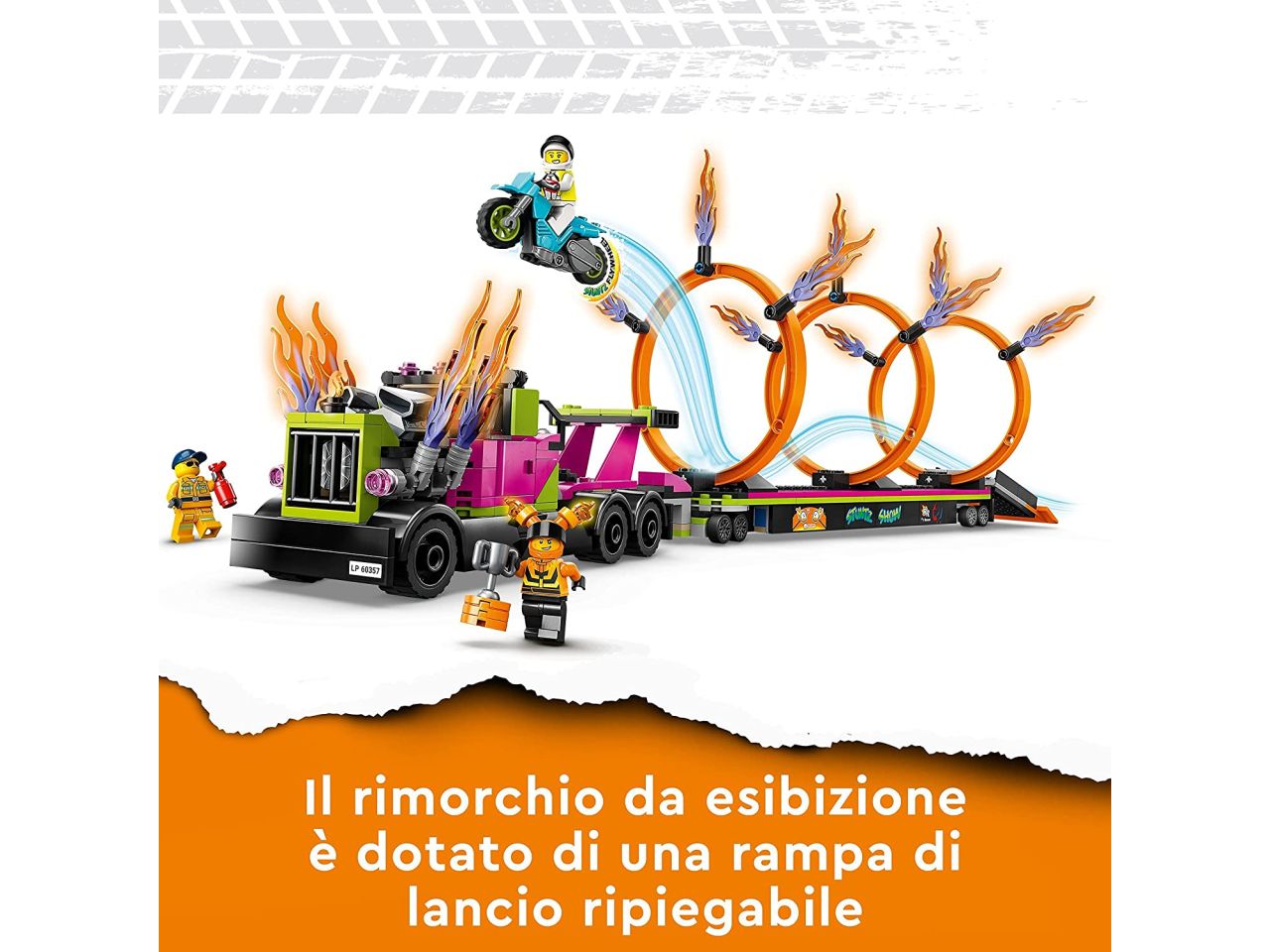 Lego city stuntz stunt truck: sfida dellanello di fuoco