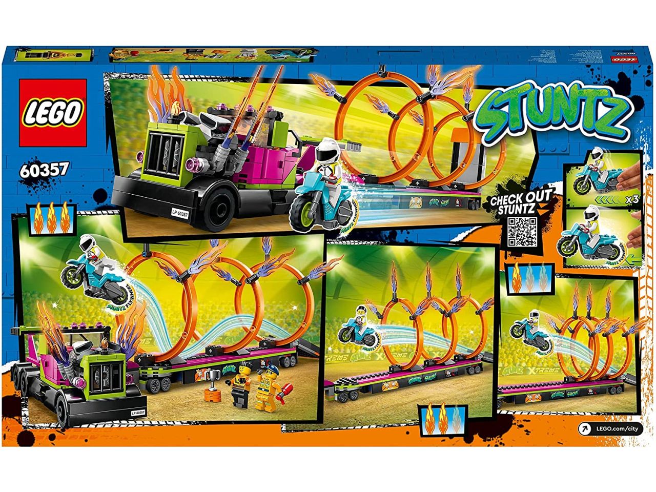 Lego city stuntz stunt truck: sfida dellanello di fuoco