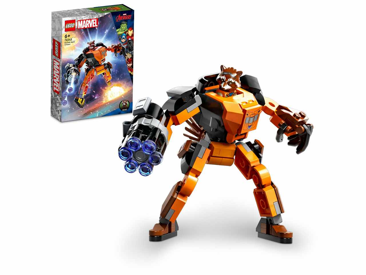 Lego Marvel Armatura Mech Rocket Raccoon 76243