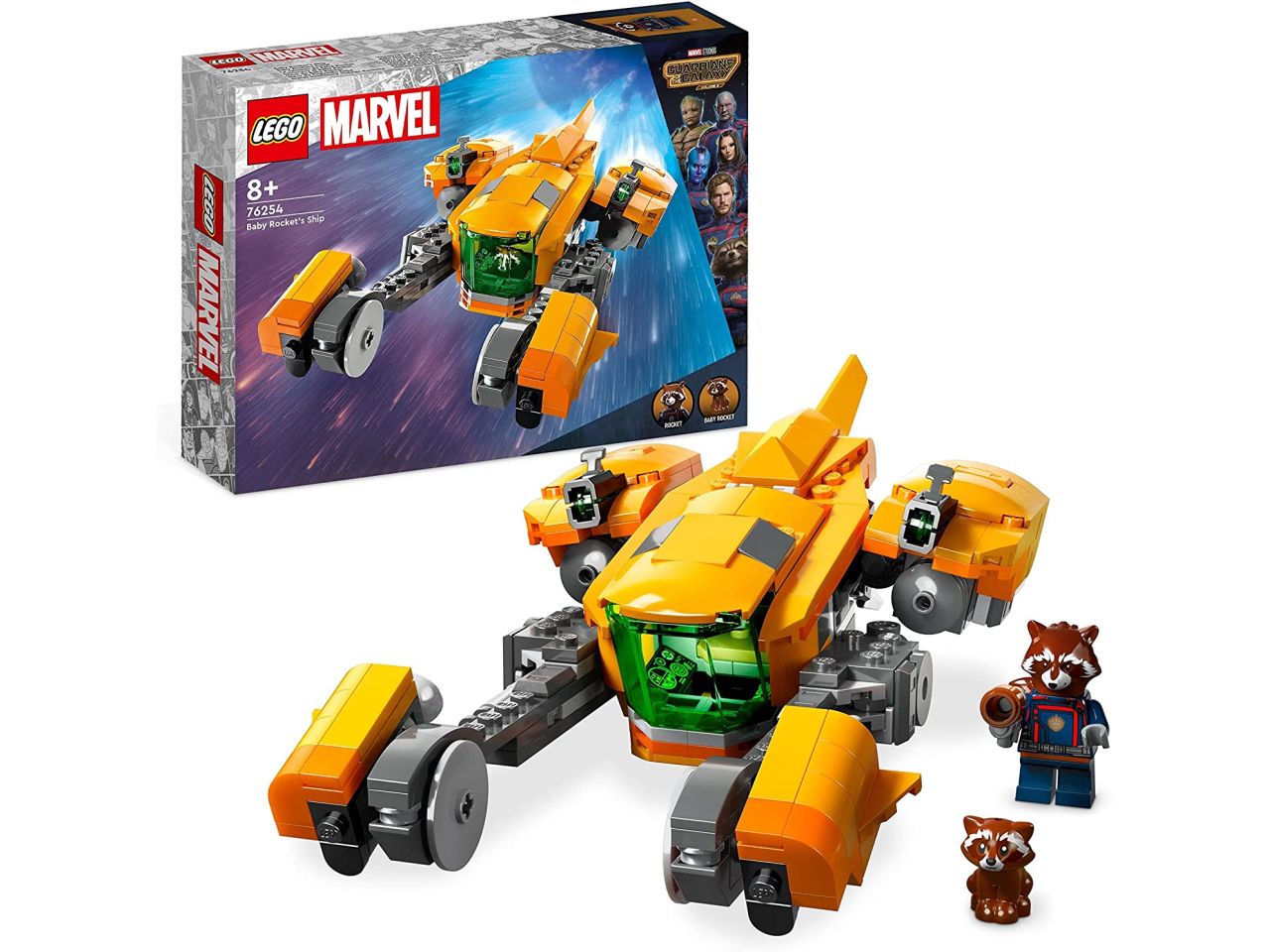 Lego Marvel Astronave di Baby Rocket 76254