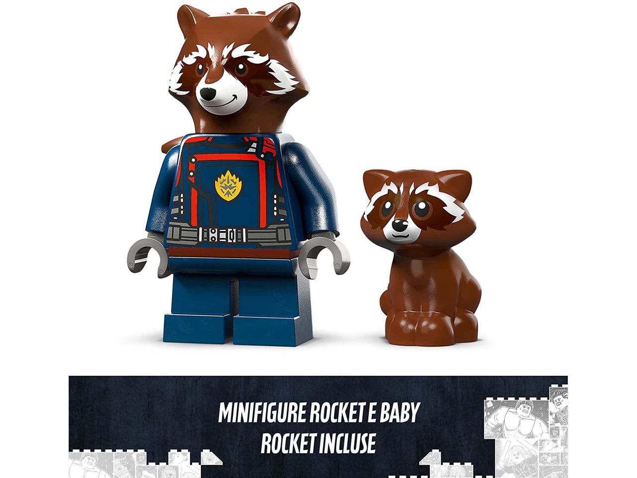 Lego Marvel Astronave di Baby Rocket 76254