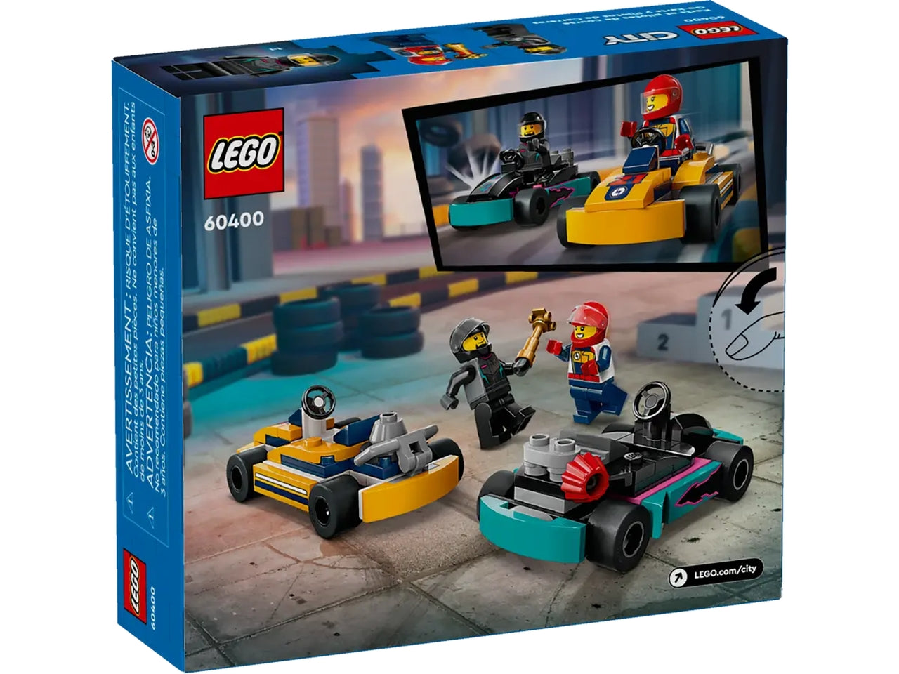 Lego city great vehicles go-kart e piloti