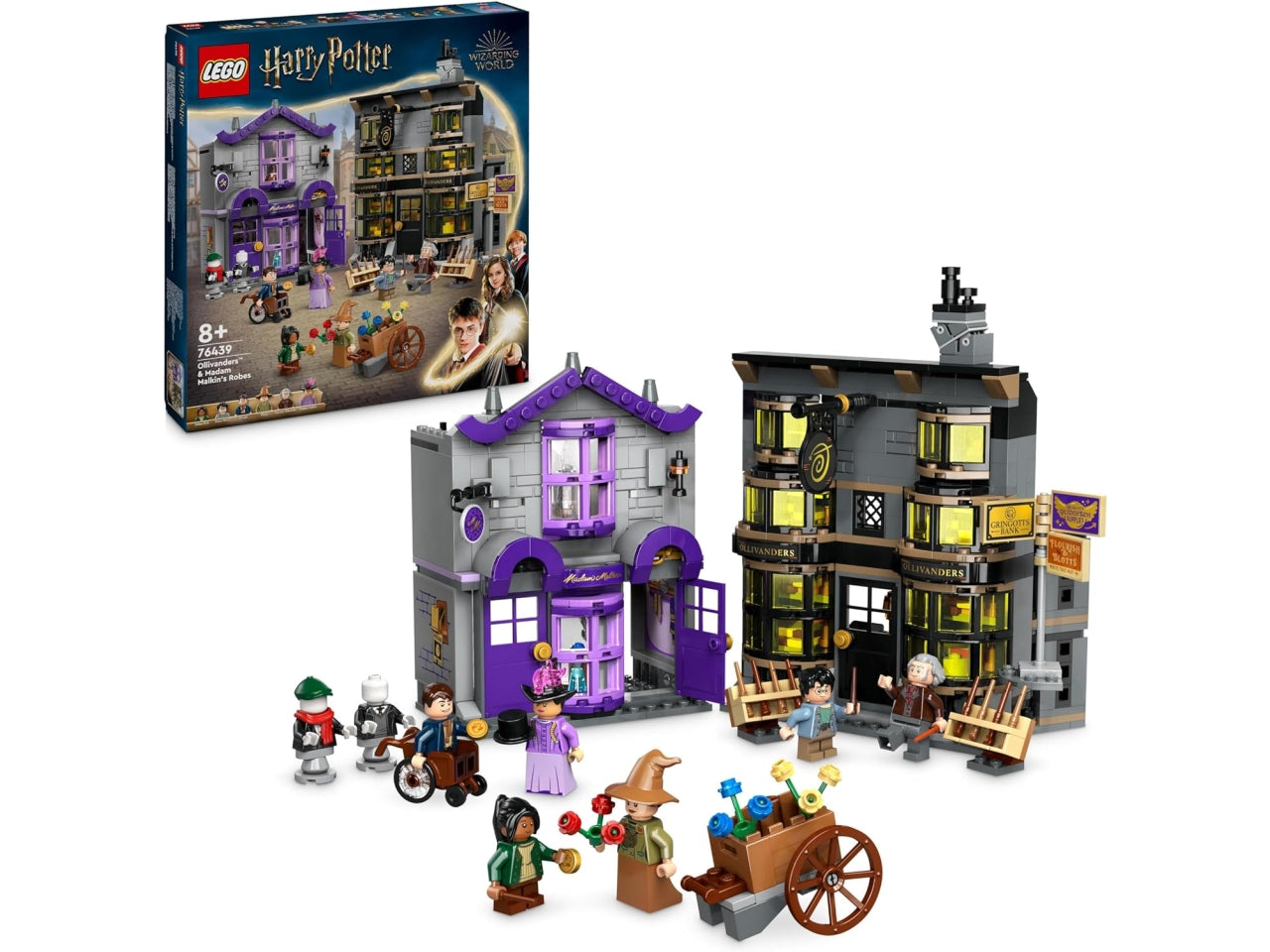 Lego Harry Potter Olivander e Madama Mcclan abiti per tutte le occasioni, set di costruzioni in scatola da 744 pezzi, per ragazzi 8+ anni 76439