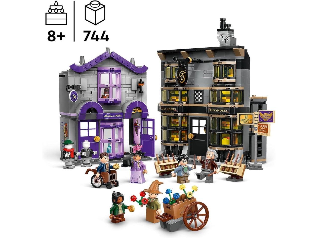 Lego Harry Potter Olivander e Madama Mcclan abiti per tutte le occasioni, set di costruzioni in scatola da 744 pezzi, per ragazzi 8+ anni 76439