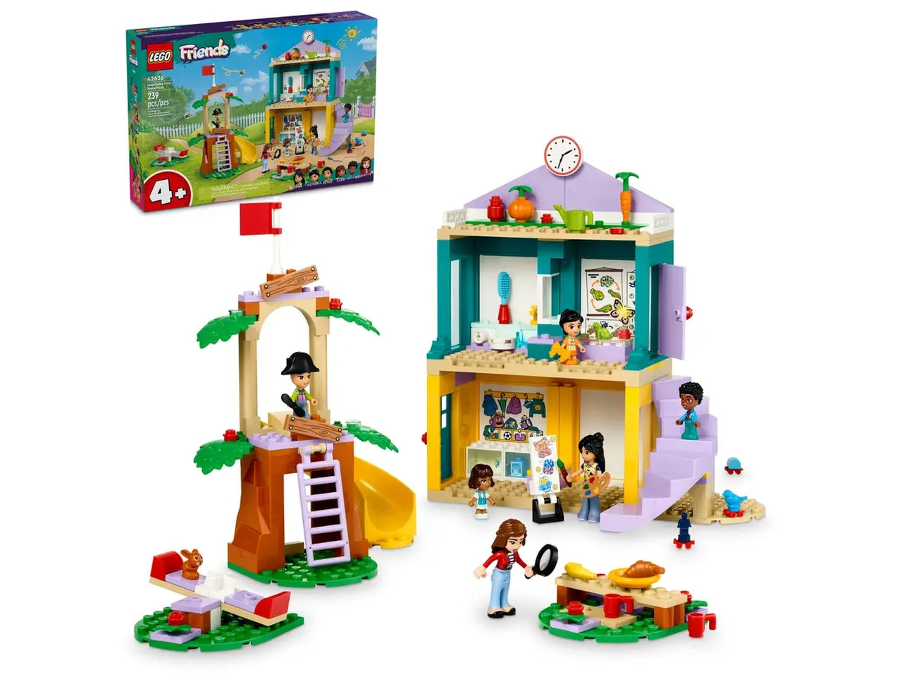 Lego Friends lAsilo Nido di Heartlake City, set di costruzioni in scatola da 239 pezzi, per bambini 4+ anni 42636