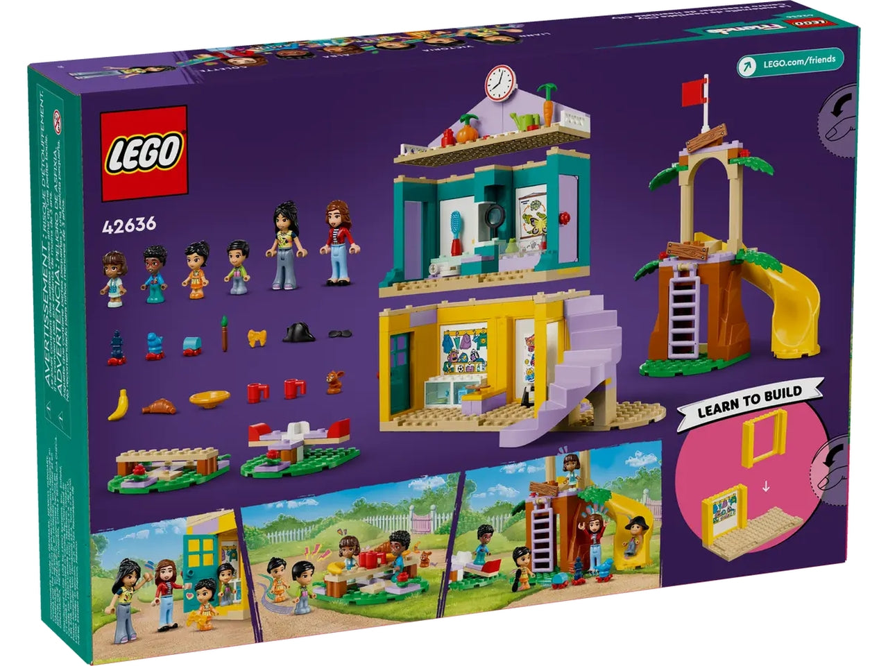 Lego Friends lAsilo Nido di Heartlake City, set di costruzioni in scatola da 239 pezzi, per bambini 4+ anni 42636