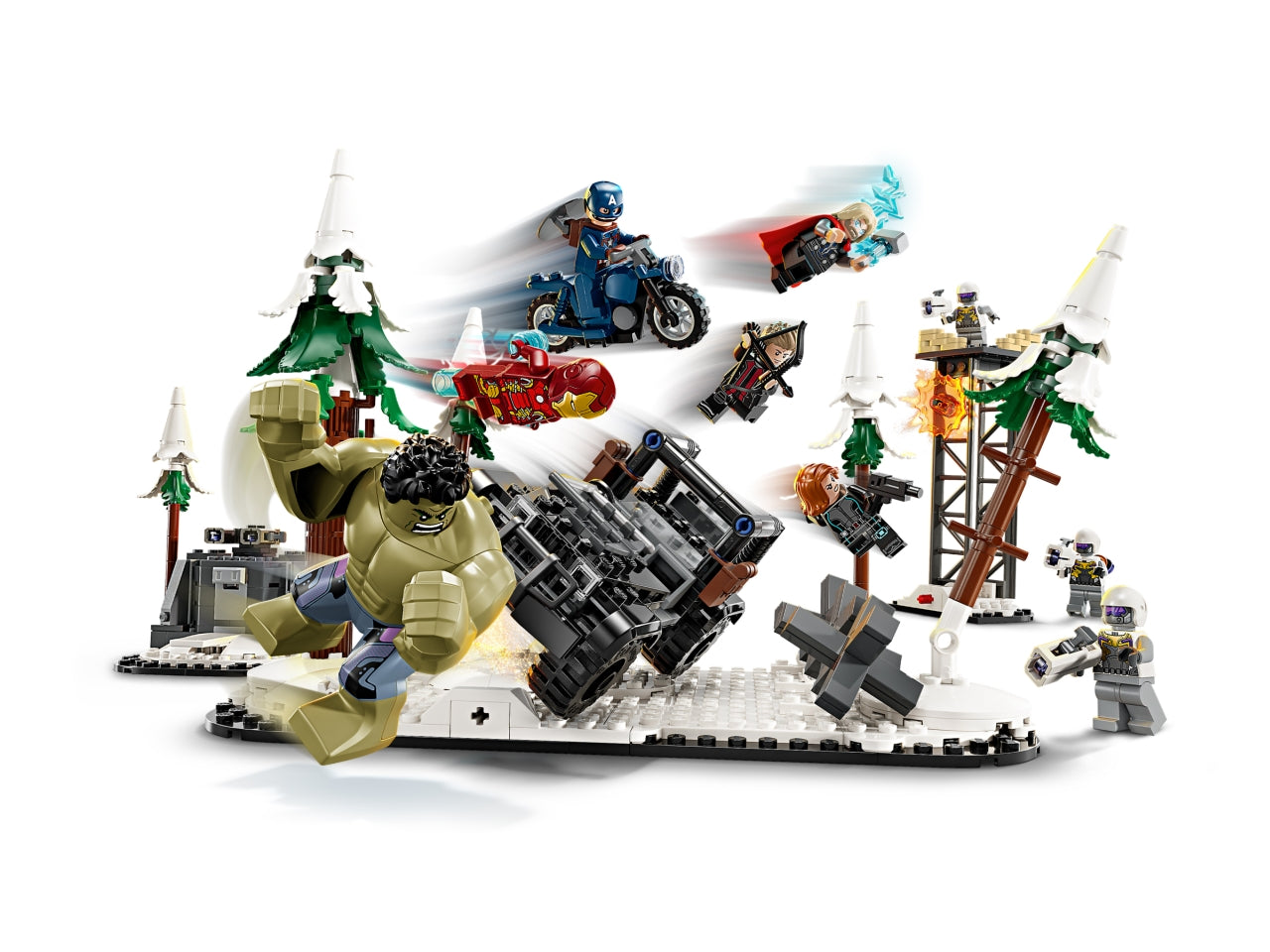 LEGO Marvel - Playset Avengers: questo giocattolo con supereroi costruibili ricrea lepica battaglia di Avengers: Age of Ultron dei Marvel Studios con una serie di minifigure e caratteristiche autentiche 76291