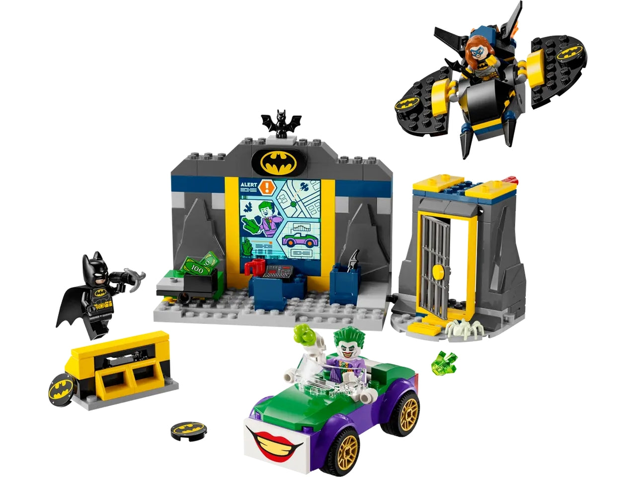 Lego Super Heroes Batcaverna con Batman, Batgirl e Joker, set di costruzioni in scatola da184 pezzi, per bambino 4+ anni 76272