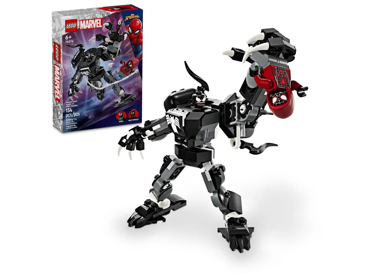 Lego super heroes marvel mech di venom vs. miles morales