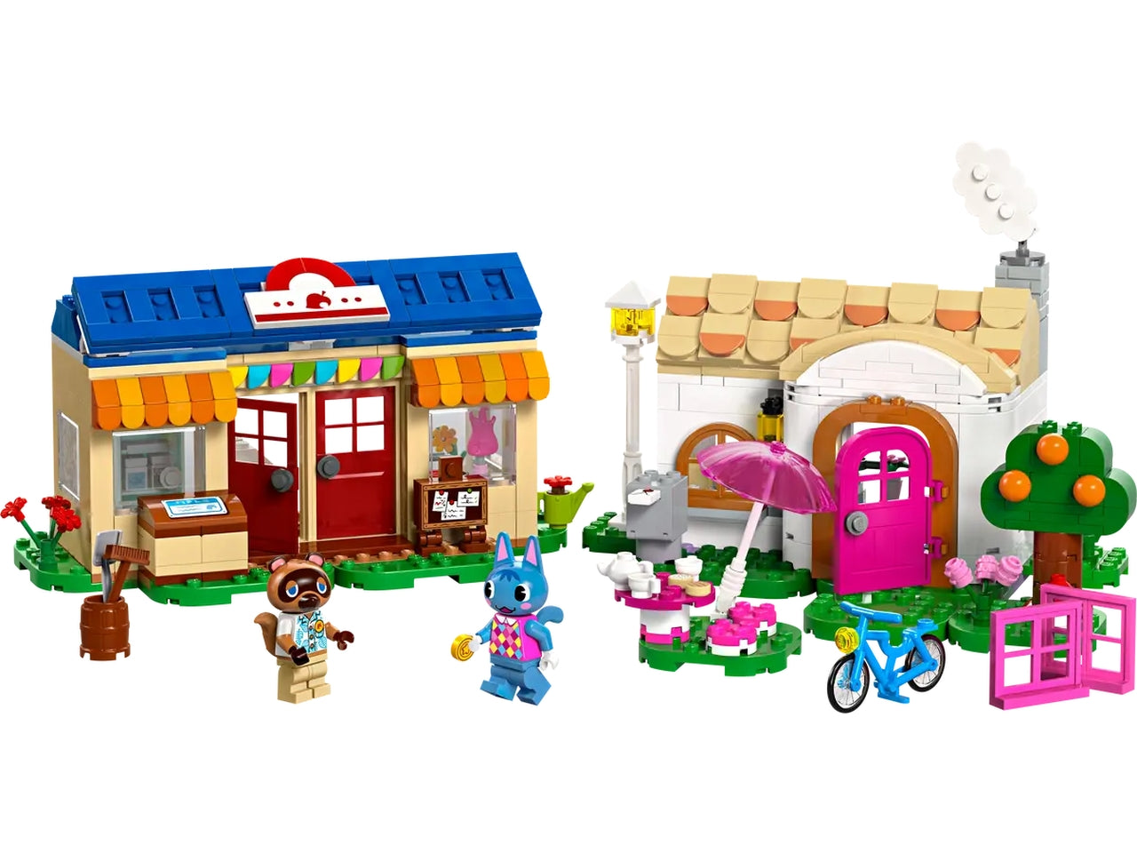 Lego animal crossing bottega di nook e casa di grinfia