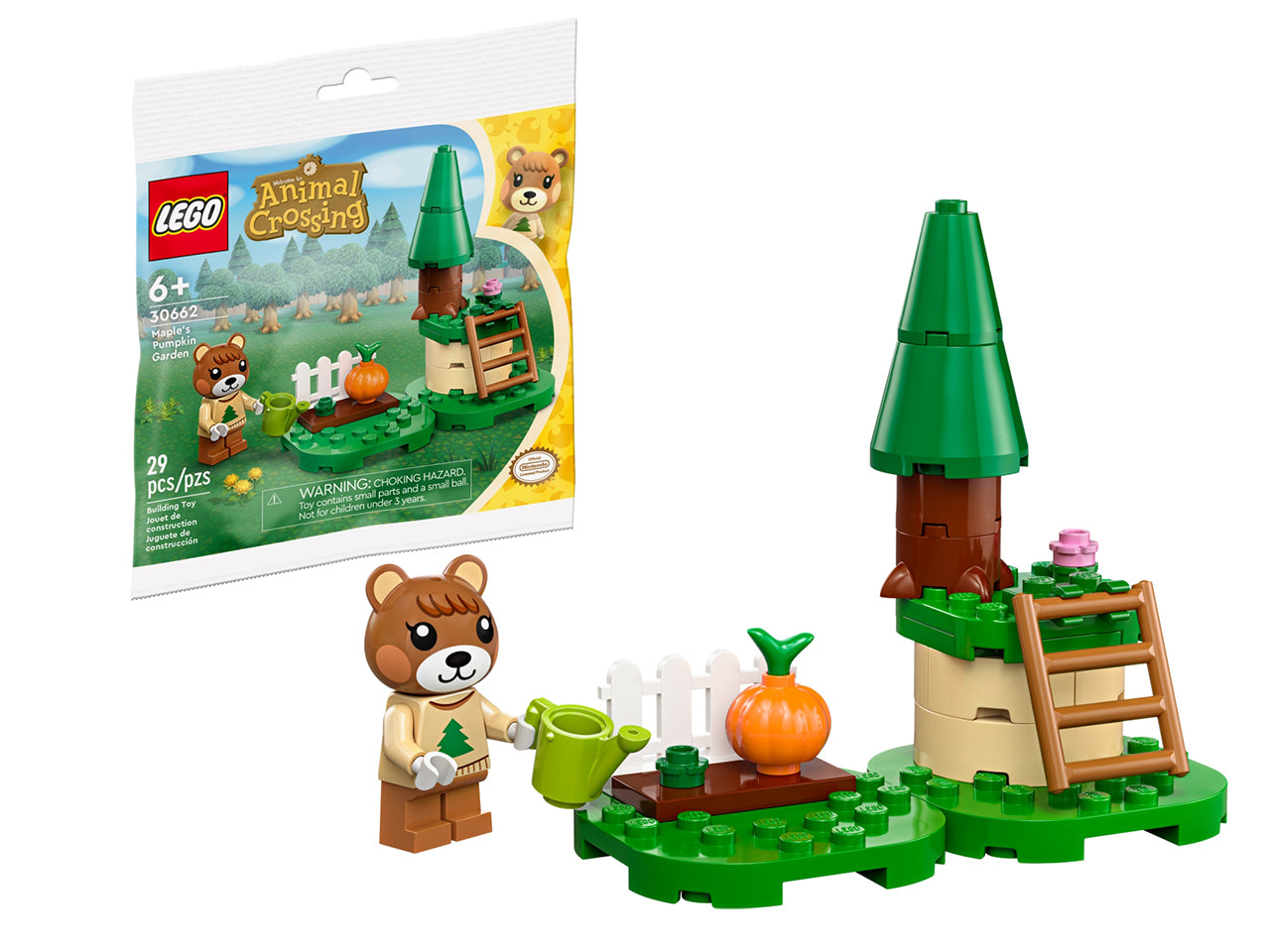 Lego animal crossing campo di zucche di dulcinea - 29 pezzi per bambini di età 6+ 30662