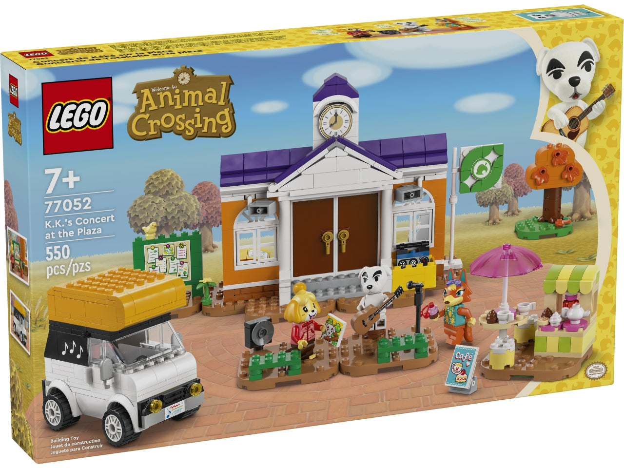 LEGO Animal Crossing - Giocattolo costruibile per i bambini e le bambine dai 7 anni in su: il giocattolo Concerto in piazza con K.K. offre ai bambini che amano il gioco di finzione e la serie di videogiochi 77052