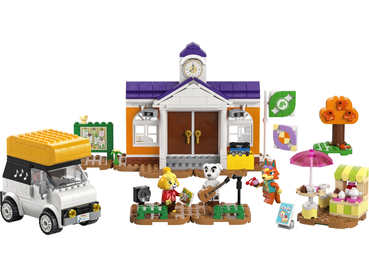 LEGO Animal Crossing - Giocattolo costruibile per i bambini e le bambine dai 7 anni in su: il giocattolo Concerto in piazza con K.K. offre ai bambini che amano il gioco di finzione e la serie di videogiochi 77052