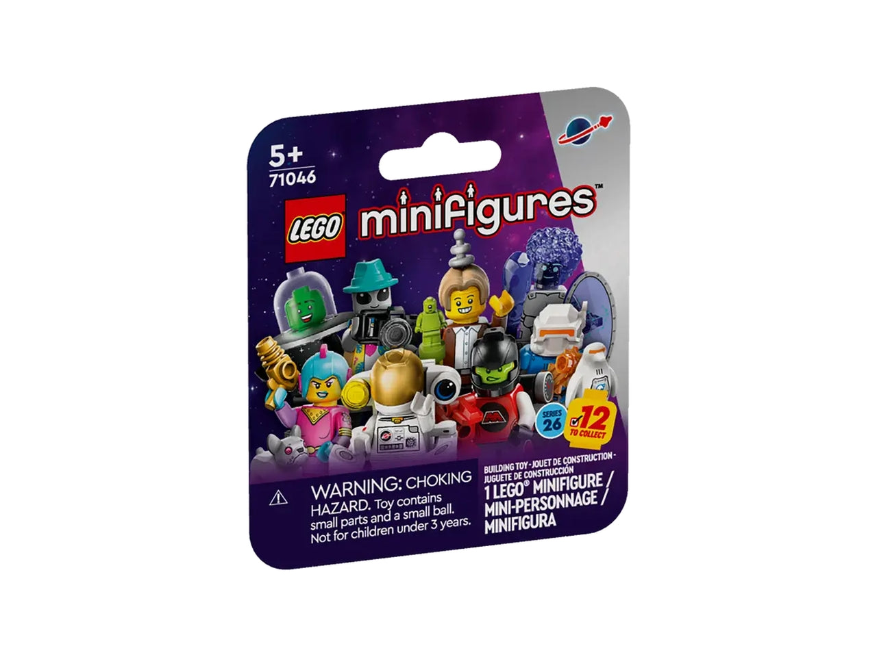 Lego Minifigures serie 26 Spazio, scatola da 5 pezzi per bambini 5+ anni 71046