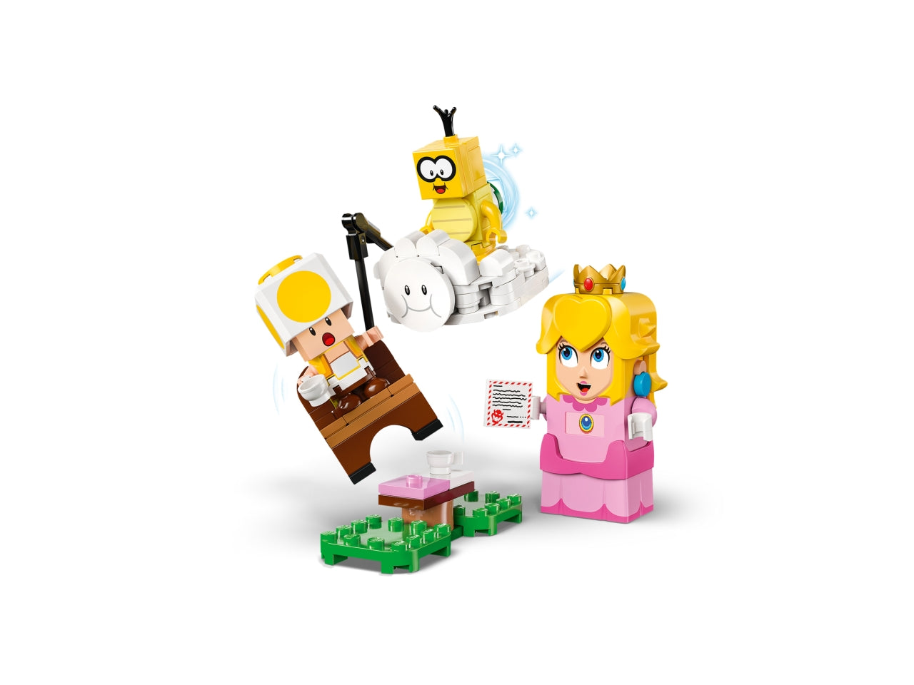 LEGO Peach - Set di gioco con principessa per divertenti avventure con interattiva: unisciti a LEGO Peach per un picnic e aiutala a volare sulla nuvola di Lakitu per salvare Toad giallo 71441