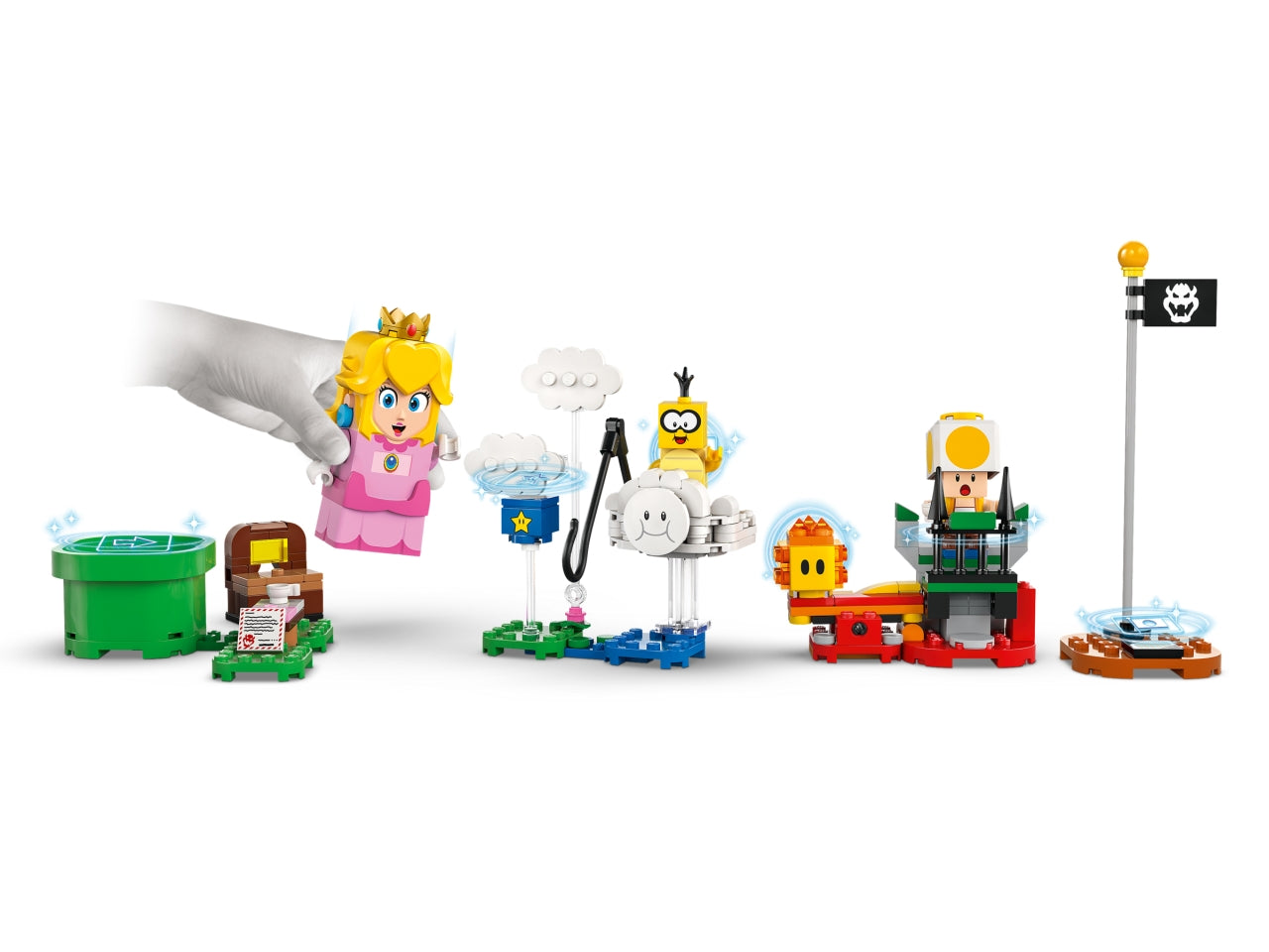 LEGO Peach - Set di gioco con principessa per divertenti avventure con interattiva: unisciti a LEGO Peach per un picnic e aiutala a volare sulla nuvola di Lakitu per salvare Toad giallo 71441