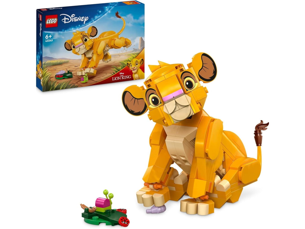 Lego Disney Classic Simba, il Cucciolo del Re Leone, set di costruzioni in scatola da 222 pezzi, per bambini 6+anni 43243