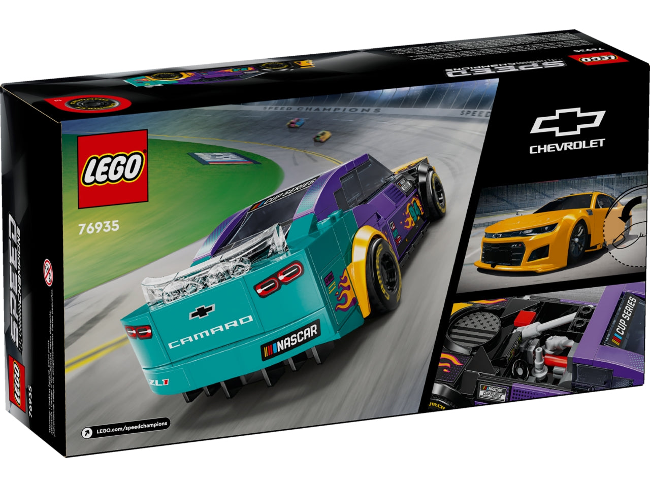 LEGO Speed Champions - Auto giocattolo NASCAR per bambini: auto da corsa NASCAR Next Gen Chevrolet Camaro ZL1 per i bambini e le bambine dai 9 anni in su e per i fan di NASCAR 76935