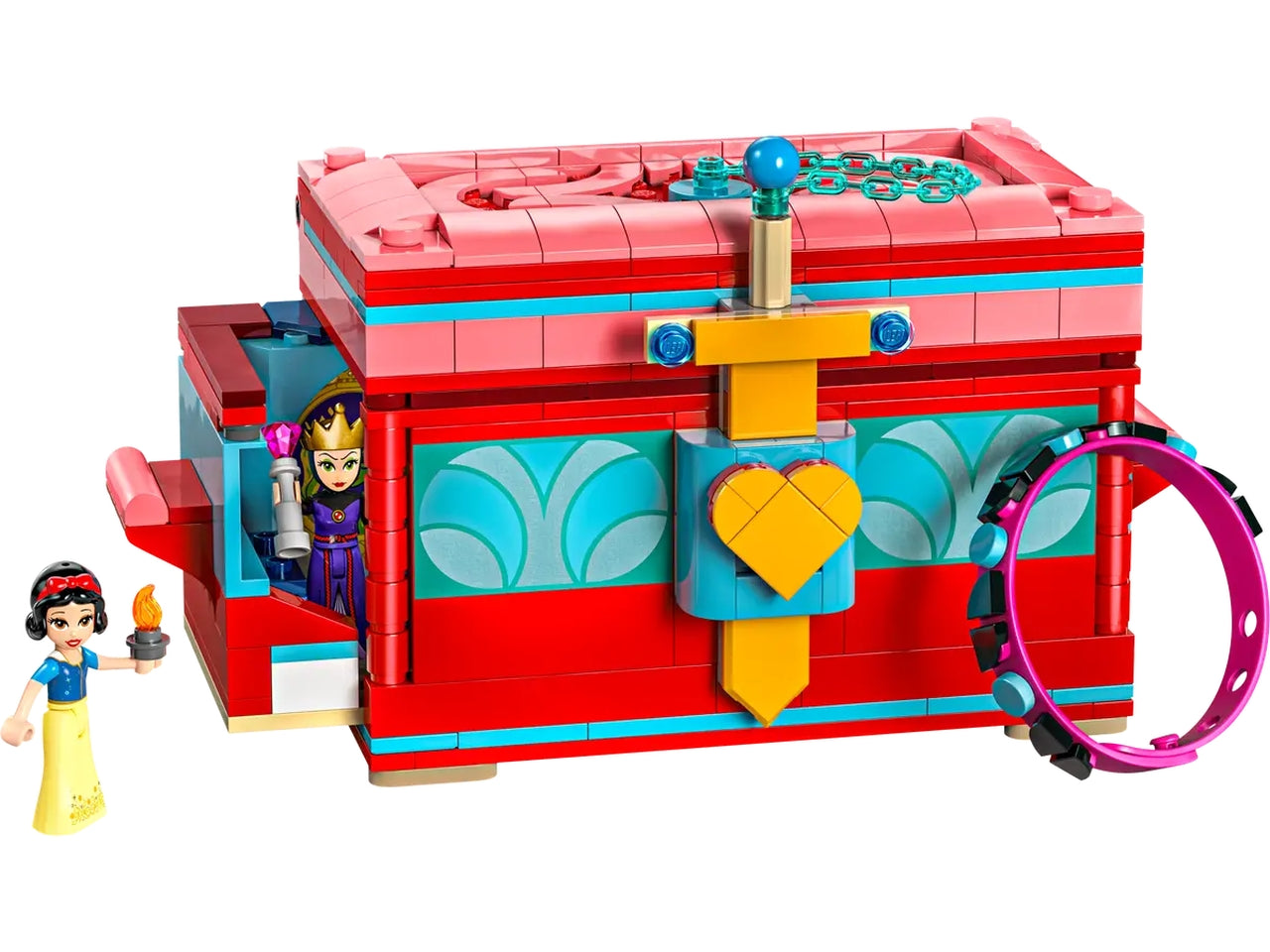 Lego Disney Princess Portagioie di Biancaneve, set di costruzioni in scatola da 358 pezzi, per bambine 6+ anni 43276