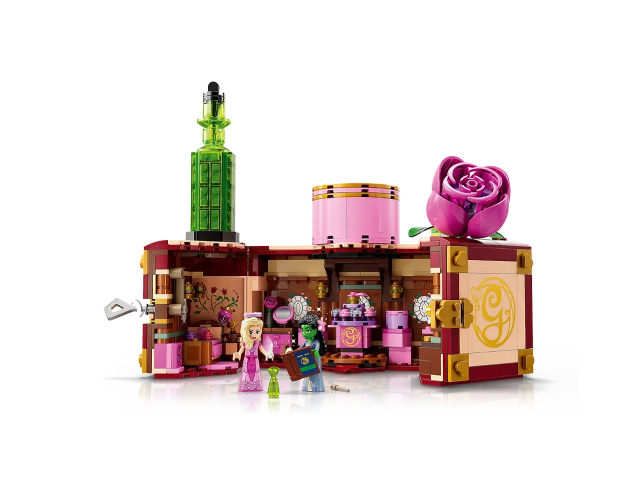 LEGO Wicked Il Dormitorio di Glinda ed Elphaba, Giochi di Fantasia per Bambine e Bambini da 8 Anni in su, Baule Apribile con Camera da Letto da Costruire con 2 Personaggi del Film, Idea Regalo 75683