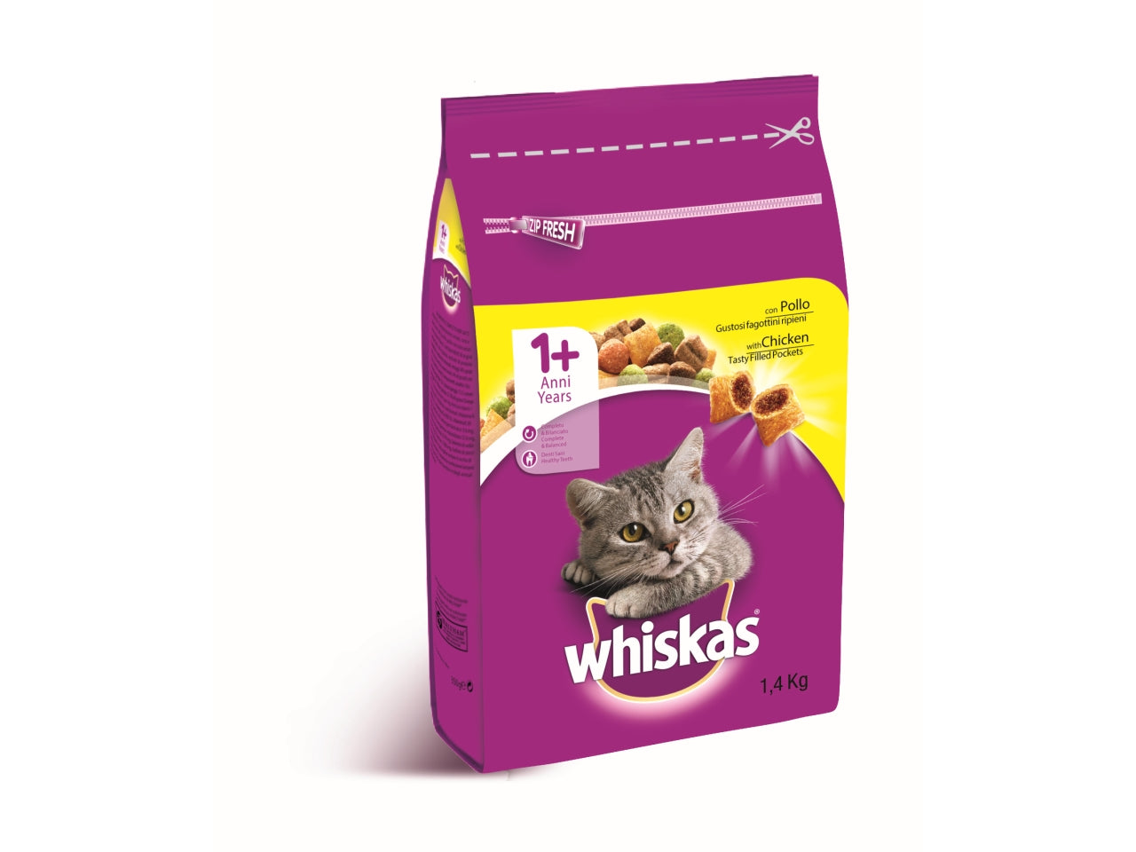 Whiskas dry adult 1+ pollo 6x1,4kg $