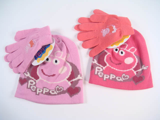 Peppa pig cuffia guanti cuoricini071842 $