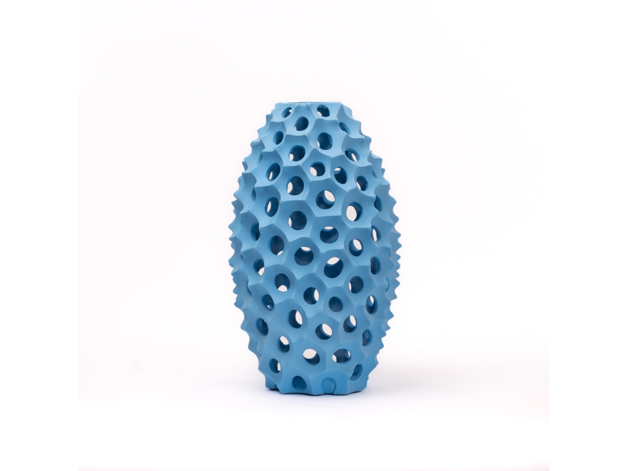 Vaso traforato 23x37cm turchese