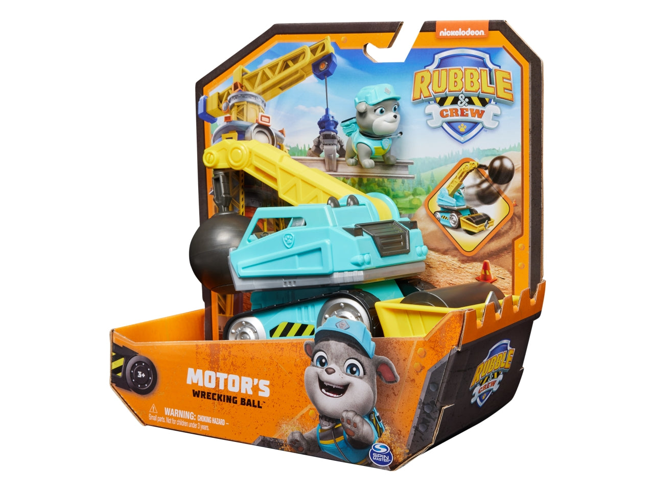 Rubble & Crew, camion con palla demolizione e personaggio per bambini dai 3+ anni - Spin Master