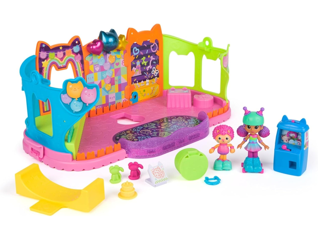 Gabby's Dollhouse, l'Attico party & skate room con personaggi e accessori per bambine dai 3+ anni - Spin Master