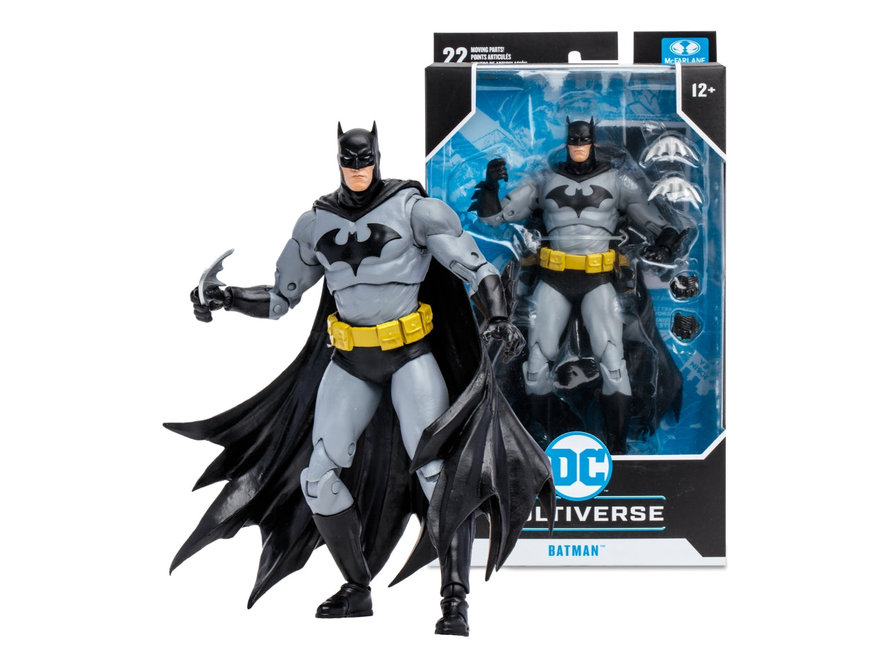 Dc multiverse 18cm - batman nero/grigio