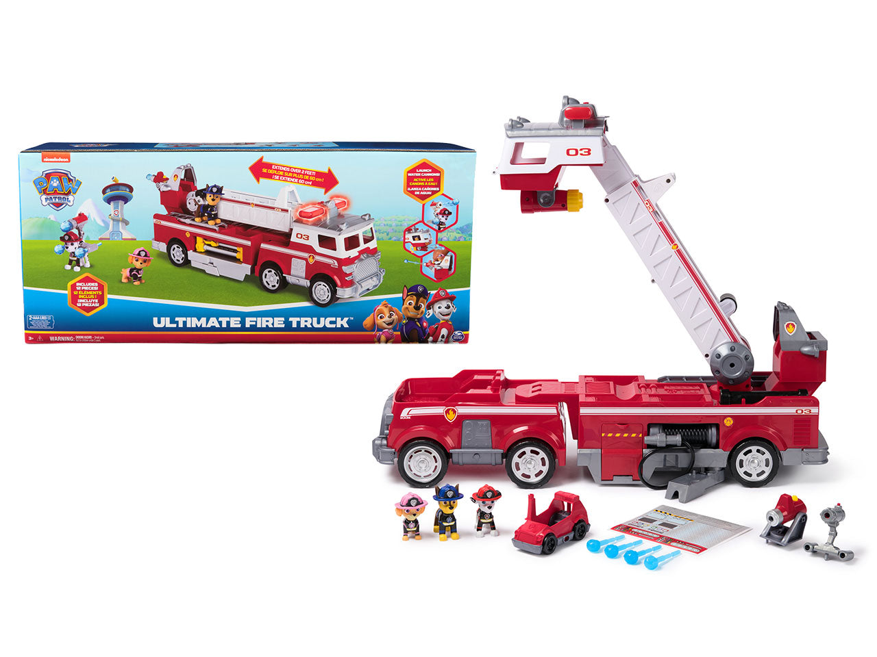 Camion dei pompieri Paw Patrol con 3 personaggi, luci e suoni per bambini dai 3+ anni - Spin Master