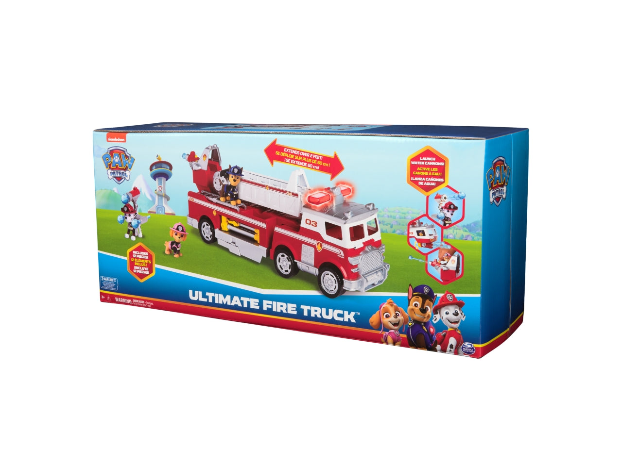 Camion dei pompieri Paw Patrol con 3 personaggi, luci e suoni per bambini dai 3+ anni - Spin Master