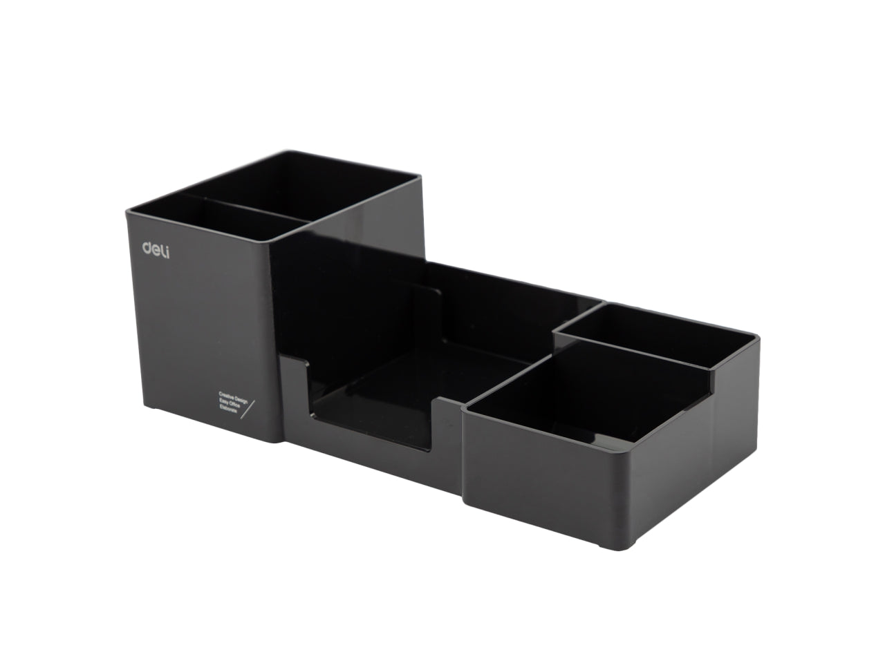 Set da scrivania nero in plastica 25,3x11,1x9 cm - Deli