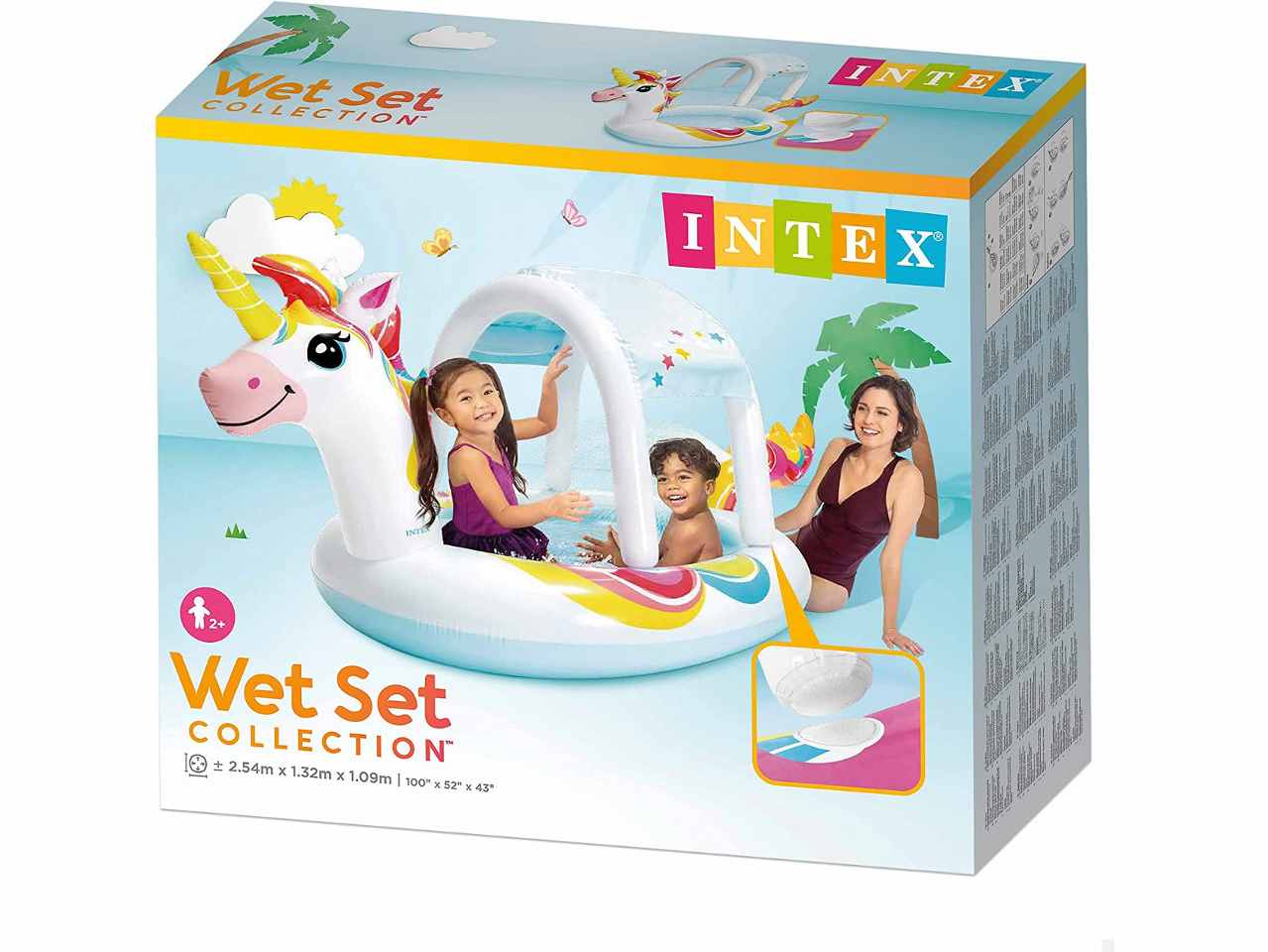 Piscina spruzzo unicorno 254x132x109cm