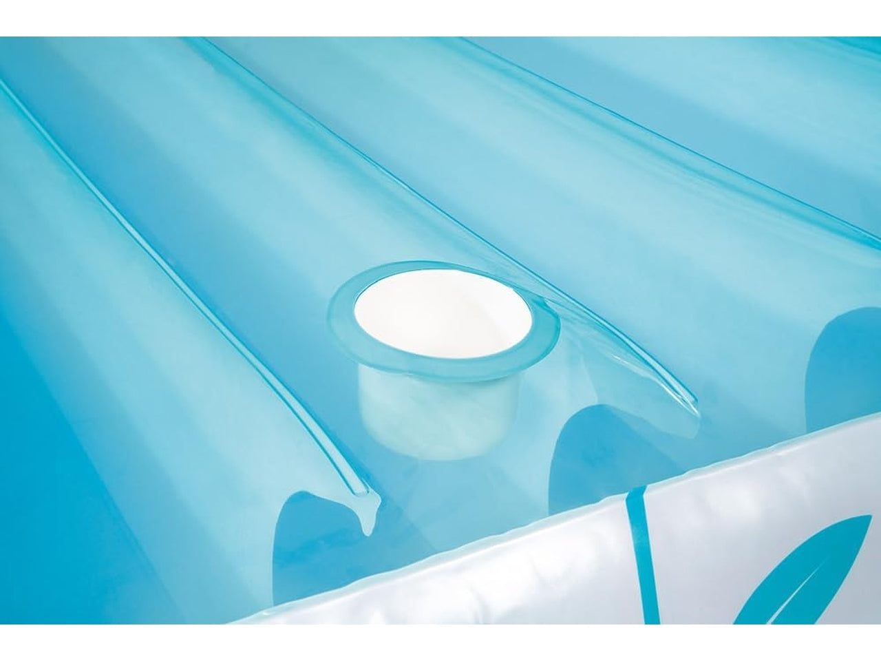 Materassino gonfiabile lounge tropicale con copertura multicolor in vinile, 224x150x165cm - Intex