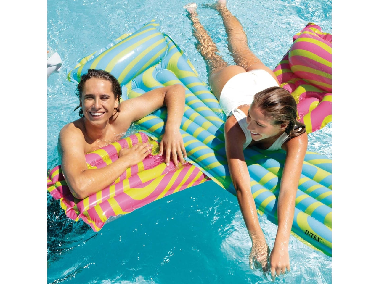 Materassino gonfiabile in vinile onde multicolor - carico max 100 kg - 183x69 cm - Intex