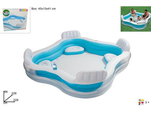 Piscina 4 sedili 229x229x66cm 56475