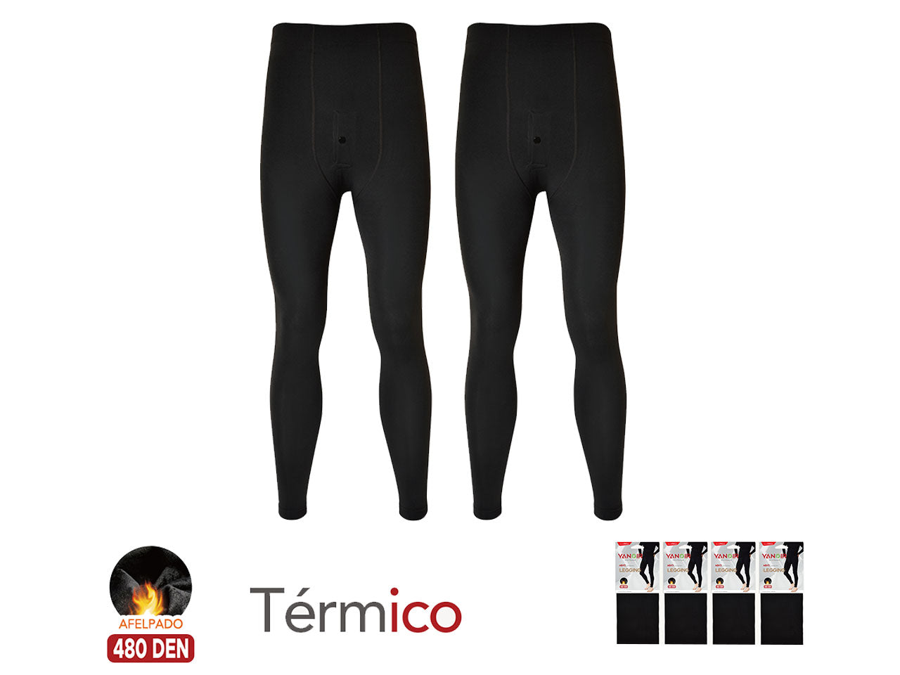 Leggings termici da uomo 480 denari neri