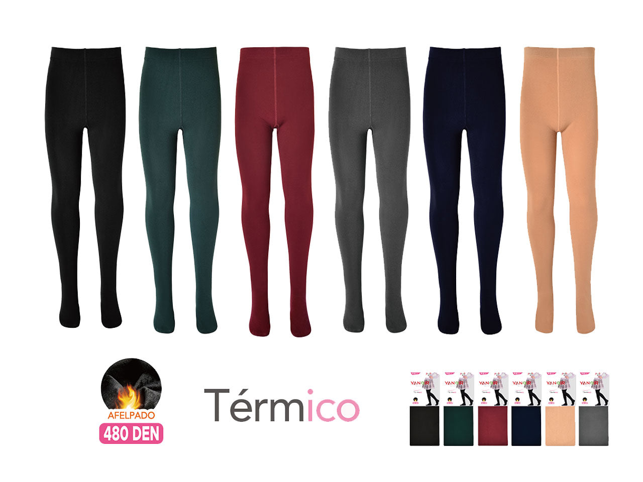 Collant termico da bambino 480 denari colori assortiti taglia 4-6/7-9/10-12 anni