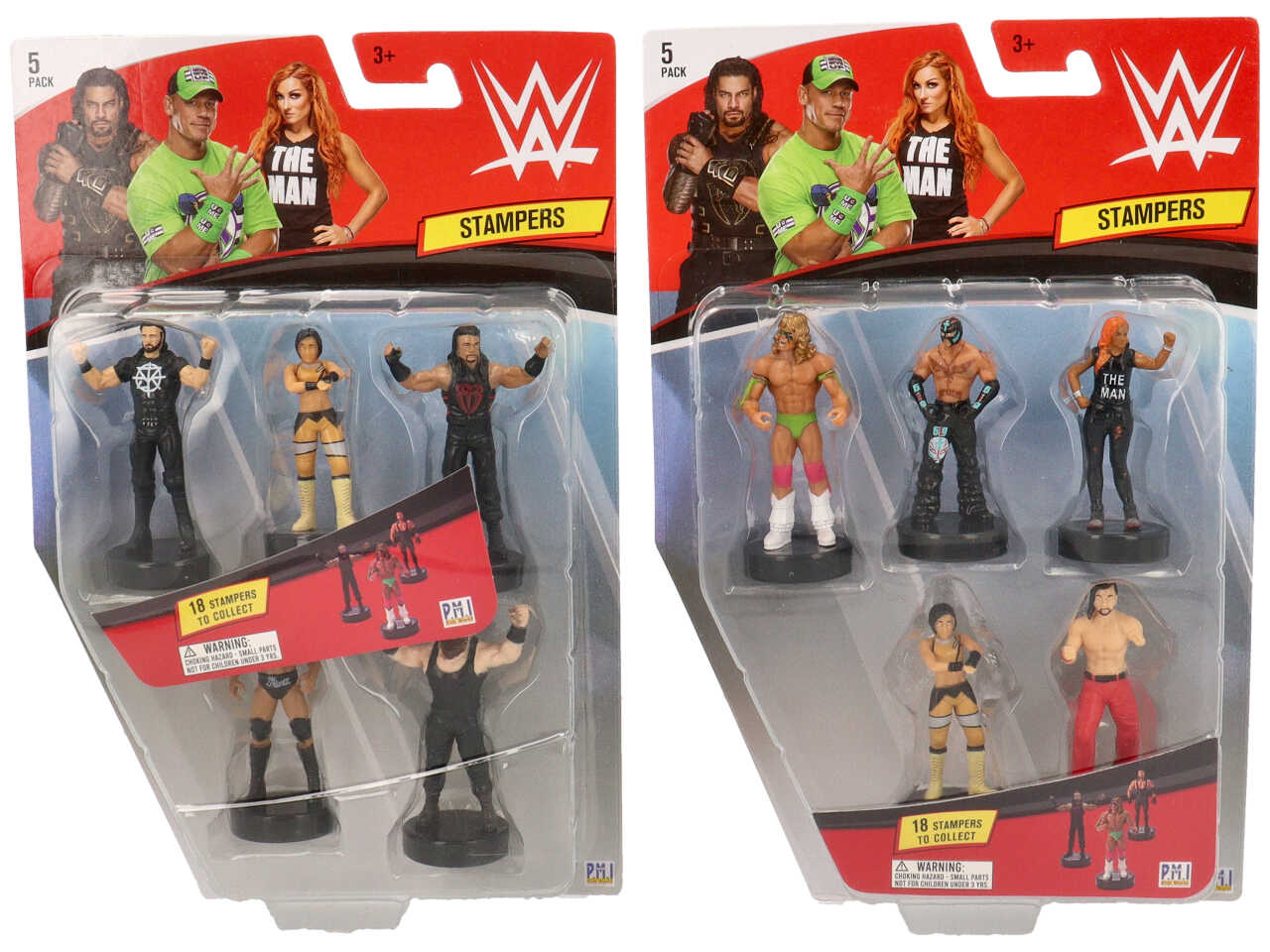 World wrestling entertainment wwe  stampers - la confezione contiene 5 personaggi